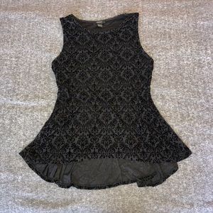 Forever21 sleeveless hi-low peplum blouse